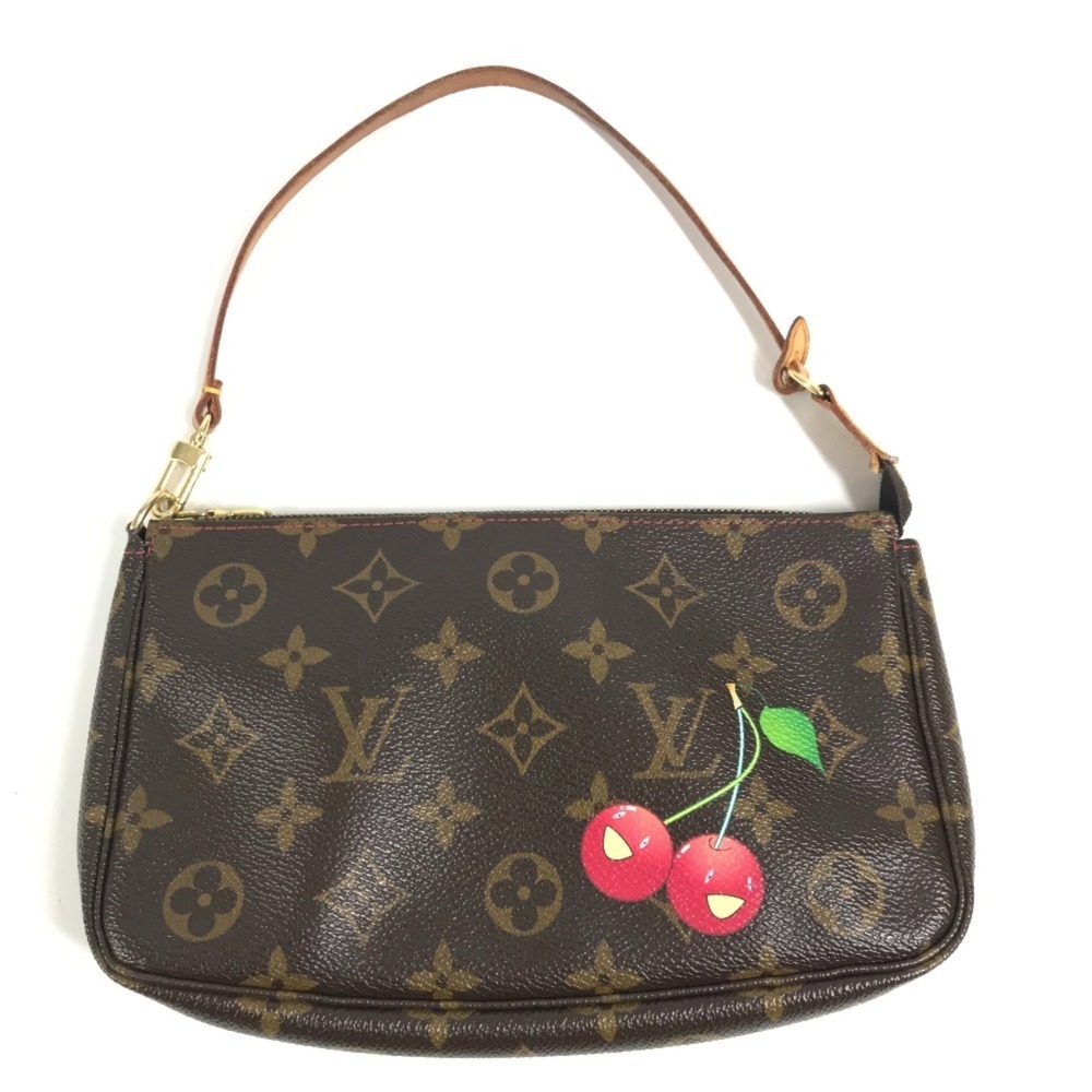 LOUIS VUITTON Brown Monogram Canvas Pochette Mini Bag - Picture 1 of 11